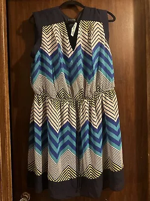 Women’s Multicolor Striped Dress 20W • $10