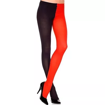$12.21 • Buy Music Legs Luxury Opaque Jester Tights|Fancy Dress Tights