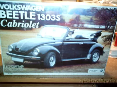 047798 Aoshima 1975 Vw Covert Cabriolet  Model Kit   Gs • $23