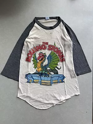 VTG The Rolling Stones Raglan T-Shirt 1981 Tour Single Stitch M Distressed Thin • $145