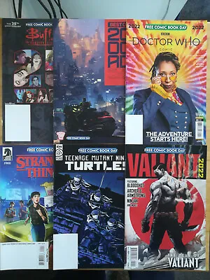 FCBD 2022 Lot Buffy DOCTOR WHO STRANGER THINGS TMNT 2000 AD Free Comic Book Day • £13.99