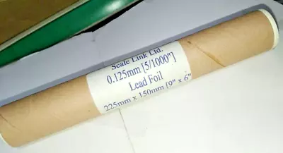 Lead Foil By Scale Link UK 0.125mm Thickness (5/1000 ) Size About 225mm X 150mm • $35.99