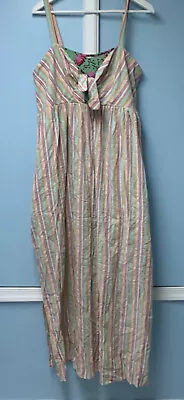 NEW Matilda Jane Wish You Were Here No Baggage Maxi Dress Large Pastel Striped • $34.20