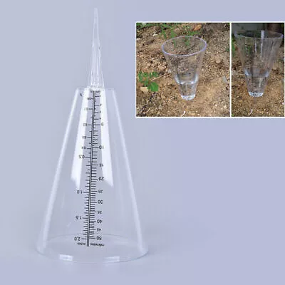 Cone Rain Gauge Measurement Ground Precipitation Garden Rainfall Measuring • £6.31