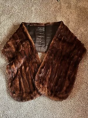 Vintage Mink Fur Stole  Wrap Reddish Brown • $40