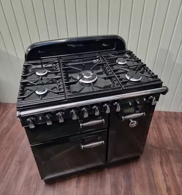 Rangemaster Elan  90cm.  Black And Chrome . Range Cooker.  • £1099