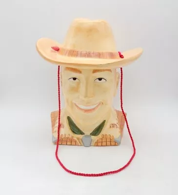 Vintage Western Cowboy  Roy Rogers American Frontier Vendor Cookie Jar 1991 • $74.24
