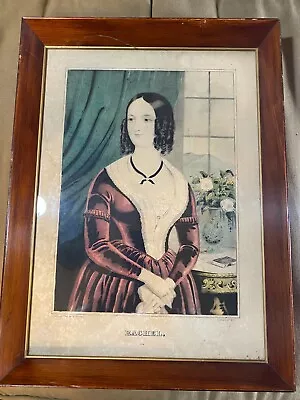 Antique N Currier Lithograph  Rachel   - Framed • $52.50