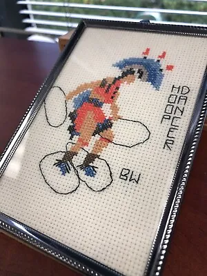 Kachina HOOP DANCER Native American Art Needlepoint Cross Stitch Complete Framed • $29.95