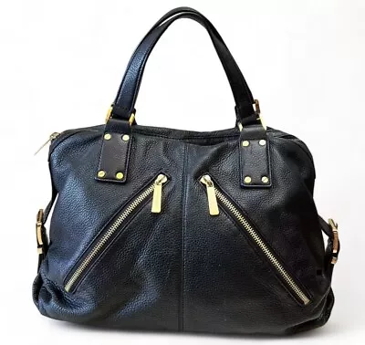 Michael Kors Portland Pebble Leather Bag / Satchel / Purse / Handbag In Black • $78.99