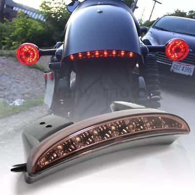 Motorcycle LED Tail Rear Light Fender Brake Light For Harley 883 Bobber Chopper • $20.74