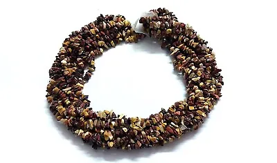 5 Strand Natural Mookaite Jasper Chips Nuggets Uncut Smooth 4-6mm Beads 34 Inch • $68.99