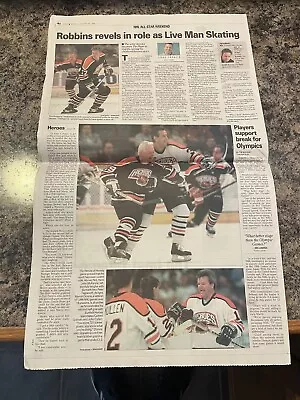 1999 NHL Hockey Newspaper.  All Star Weekend.  Gordie Howe • $10.99