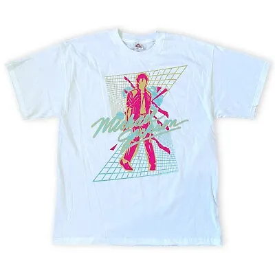 Michael Jackson Beat It T-Shirt Adult Size XL White Pink NWOT Deadstock Vintage • $20.90