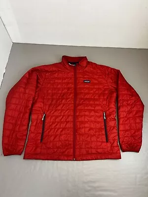 Patagonia Nano Puff Puffer Jacket Mens XL Red Primaloft Quilted Lightweight Zip • $84.95