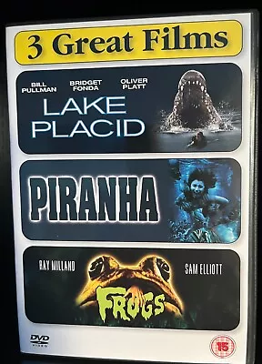 Lake Placid/Piranha/Frogs Collection (DVD) Region 2 Used Like New • £6