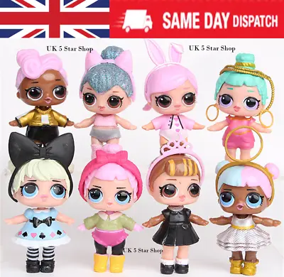 8 Pcs LOL Dolls L.O.L Surprise Ball Lil Sisters Pets Toys Girls + Accessories • £13.95