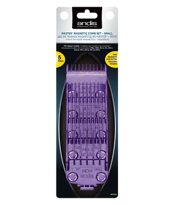 Andis Master® Dual Magnet Small 5-Comb Set # 0 1 2 3 4 (1/16  1/8  1/4  ML • $36.88