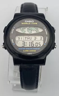 RARE VINTAGE Casio W-60U World Time Alarm Chrono Lcd Watch Korea Module 1989 • $99.95