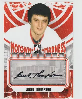 2012-13 ITG MOTOWN MADNESS Errol Thompson AUTOGRAPH CARD SIGNED • $7.99