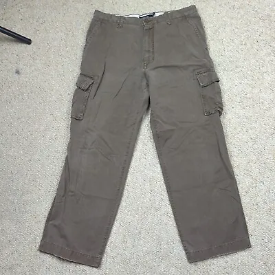 Sonoma Pants Mens 36x32 Brown Cargo Baggy Y2K Grunge Workwear Paint Distressed • $9.44