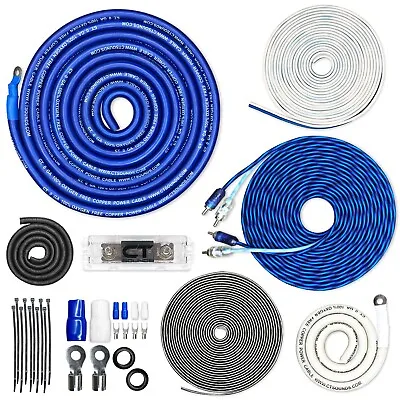 CT Sounds 1/0 Gauge 3500 Watt OFC Amp Wiring Kit (AMPKIT-0GA-ELITE) • $119.99