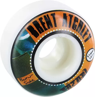 SATORI BRENT ATCHLEY BURNSIDE 51mm 101a WHITE SET OF 4 SKATEBOARD WHEELS • $39.99