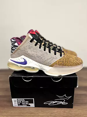 Nike Lebron XIX Low Safari Animal Print Shoes DM1058-200 Mens Size 10.5/ Wmns 12 • $34.99