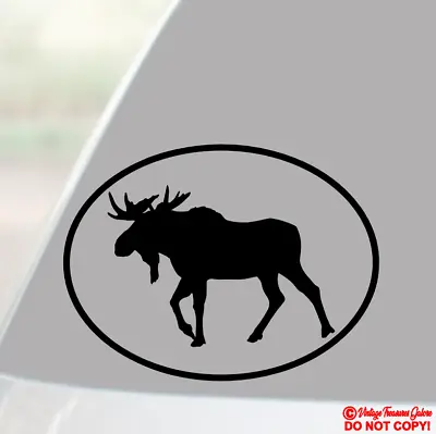 Moose ~ Vinyl Decal Sticker Car Truck Rear Window Bumper Wall Animal Alaska Jdm • $3.99