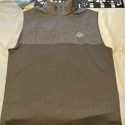 FootJoy FJ Golf Vest Mens Medium Gray Pullover Half Zip Windshirt Sleeveless • $22.99