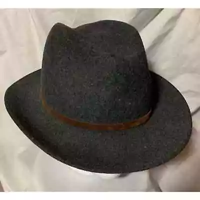 Vintage Country Gentleman Lite Felt Gray Fedora Trilby Hat W/ Band Wool Cap New! • $29.89