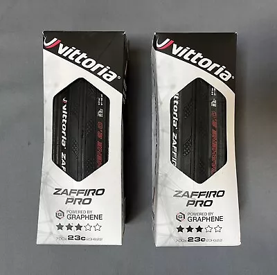 New Vittoria Zaffiro Pro G 2.0 Tires 700x23c Folding Clincher Graphene 2.0 Pair • $60