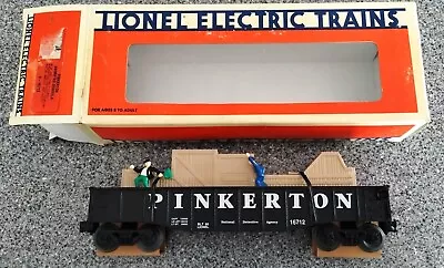 Lionel O Gauge Pinkerton Animated Gondola 6-16712 Box Car Model Train In Box • $35