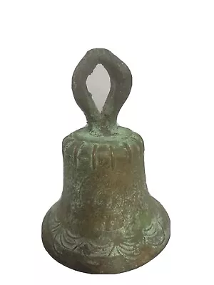 Antique I811 SPANISH MISSION BELL.BRONZE. AZTEC SYMBOL.  RARE PIECE • $695