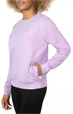 New Women's Fila French Terry Long Sleeve Crew Neck Sweatshirt Pullover Shirt • $18.95