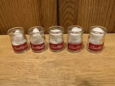 5 Vintage Sealtest Mini Cream Milk Bottles-Individual Size-Dairy • $29.95