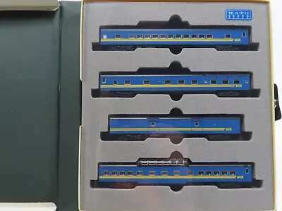 Kato 106-025 N Scale Via Rail Smooth Side Pass. 4 Car Set LN  • $210