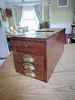 Antique 3 Drawer Cash Register Till By Gledhill Haberdashery Display Shop Prop • £195