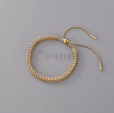 Luxury Simple Women Charm 18K Gold Plated Bangle Cuff Twisted Rope Bracelet • £5.99