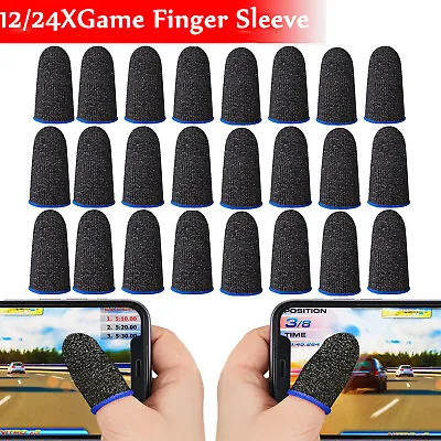 $8.59 • Buy 12/24X Gaming Finger Sleeve Mobile Controllers Touchscree Glove Thumb Cover
