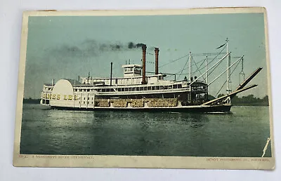 Vintage UDB Postcard ~ A Mississippi River Steamboat ~ Detroit Photographic Co • $5.95