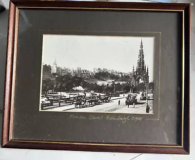 Black & White Print Old Scotland In Pictures Princes Street Edinburgh C 1905 • £10