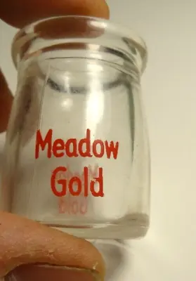 Meadow Gold Creamer Milk Bottle  1 3/4 Inch High  Great Condition • $34.99