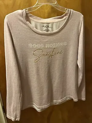 Marilyn Monroe Womens Medium Pink GOOD MORNING SUNSHINE Light Soft Sweatshirt 💋 • $20