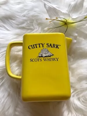 CUTTY SARK SCOTS WHISKEY Yellow Ceramic Whiskey Pitcher Made In Mexico Vintage • $16.88