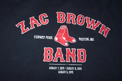 2015 ZAC BROWN BAND No 15 Fenway Park August 17 Concert Tour (2xl) T-Shirt • $50