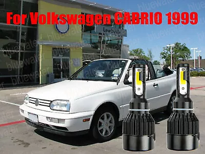 LED For VW CABRIO 1999 Headlight Kit H4/9003 6000K White CREE Bulbs HI/Low Beam • $25.96