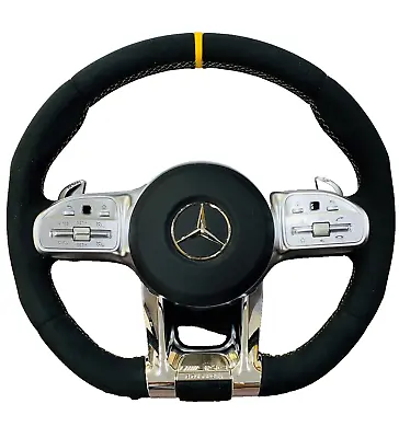 Mercedes-Benz Black Gold Steering Wheel Alcantara Chrome Edition G C S Class • $2500