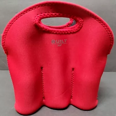 Built NY Red Six 6 Pack Neoprene Drink Bottle Tote Carton Carrier Washable EUC • £18.31