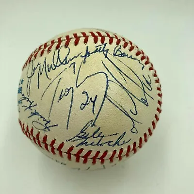1990-91 Pittsburgh Penguins Stanley Cup Champs Team Signed Baseball Beckett COA • $2995